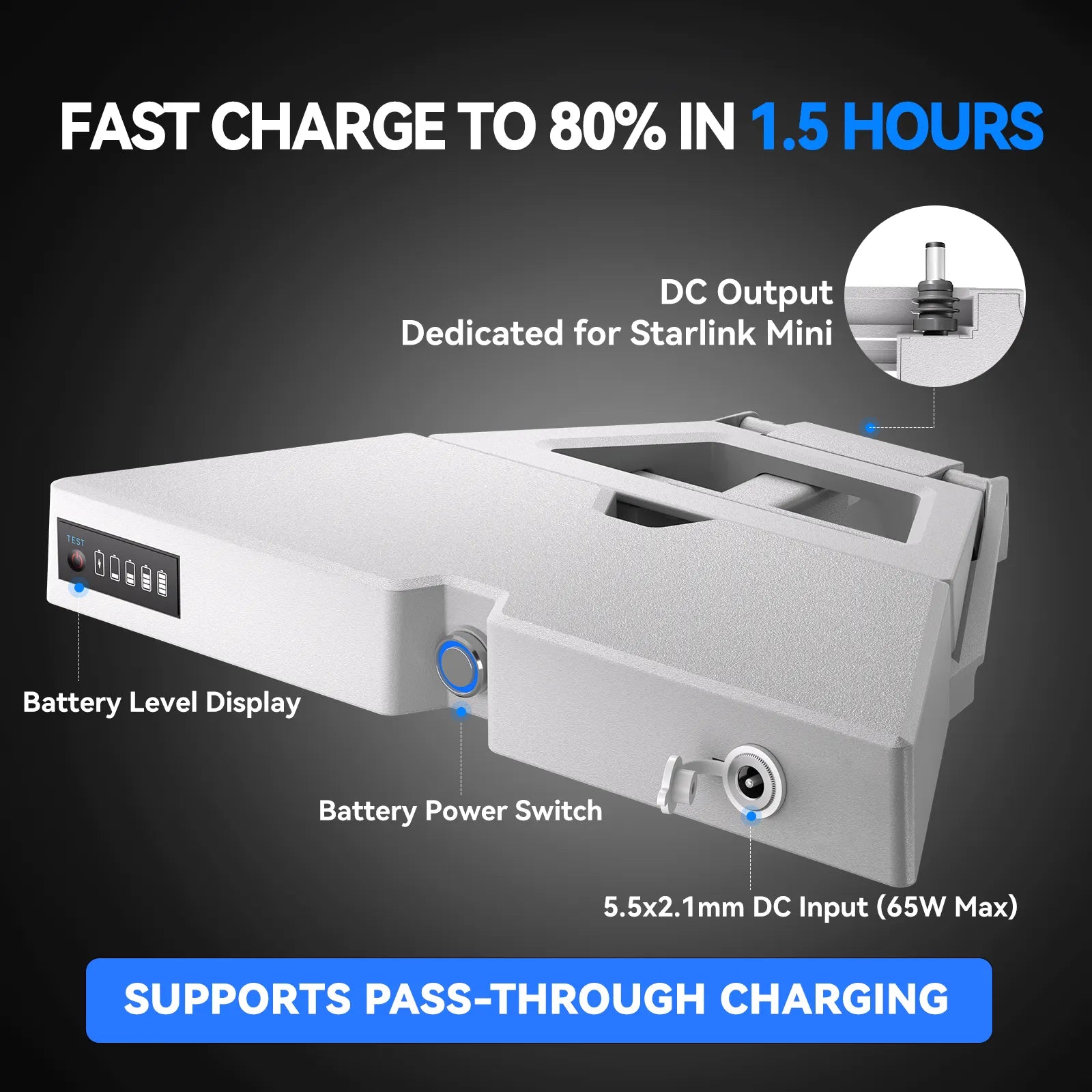 Ennzia E100 Battery for Starlink Mini